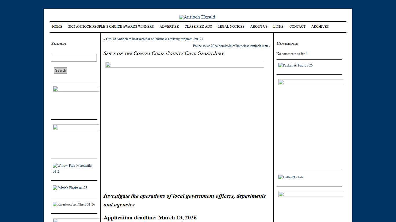 Serve on the Contra Costa County Civil Grand Jury | Antioch Herald
